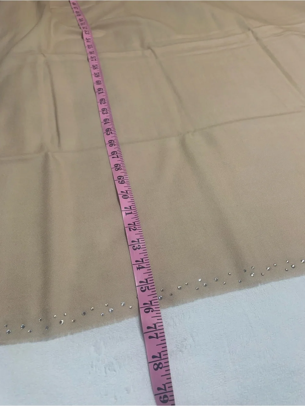 SWAROVSKI 100% Cashwool Vintage tan ladies oversized crystals scarf NIB